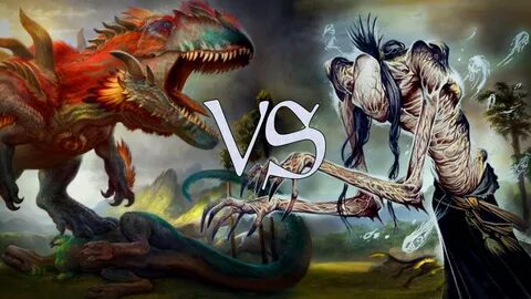 MtG Modern Gameplay - Dinosaur Vengeance VS 5-Color Zubera -