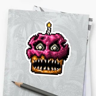 Five Nights At Freddys 4 Nightmare Cupcake Pixel Art Sticker