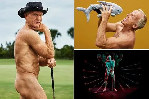 Golf legend Greg Norman looks in great shape as he poses nak