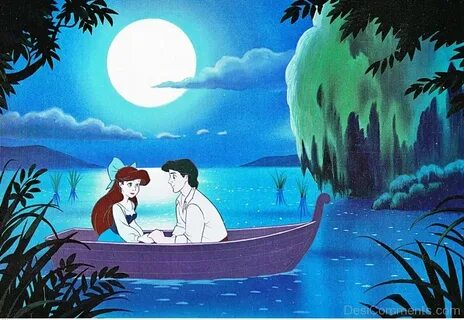 Prince Eric and Ariel in Boat Picture - DesiComments.com