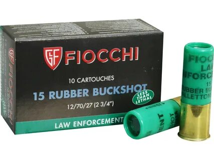 Fiocchi Exacta Ammo 12 Ga 2-3/4 00 Rubber Buckshot 15 Pellet