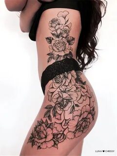 50 Gorgeous And Sexy Hip Thigh Floral Tattoo Designs You Wil