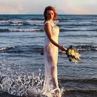 DAKOTA BLUE RICHARDS at a Photoshoot on the Beach, September