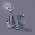 Bild - Religion, Alien, Altar, Zeichnungen von Toni Greis be