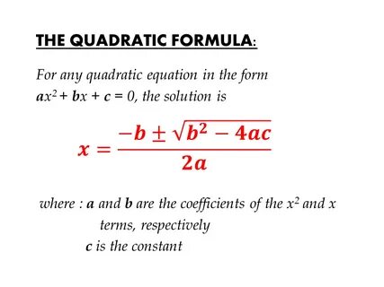 Quadratic Formula - CIE Math Solutions