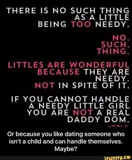 Or because you like dating someone who isn't a child and can