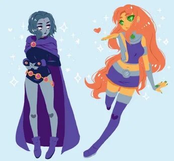 Raven and Starfire by hirosi41 (With images) Starfire and ra