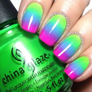 65 Best Green And Pink Nail Art Designs