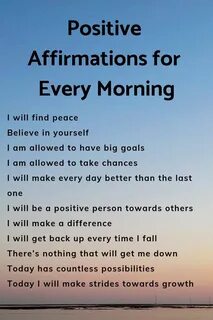 Positive Affirmations for Every Morning - #affirmations #Mor
