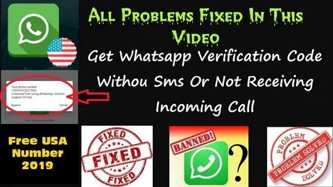 Get +1 Number for Whatsapp, Without Sms, Solve Whatsapp ban-
