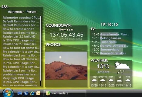 Rainlendar Pro 2.16.1 Build 168 - Software Updates - Nsane F