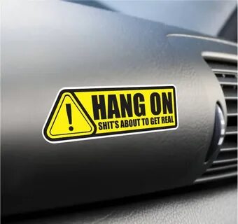 Hang On Shit's About to Get Real Funny Bumper Sticker Etsy D