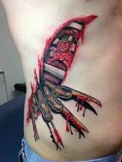 Facebook Ripped skin tattoo, Body art tattoos, Freddy kruege