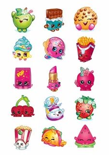 Details about Set of 24 Shopkins Cupcake Toppers Picks Birth