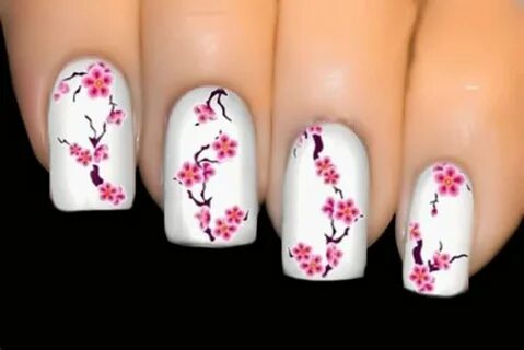 Robot Check Cherry blossom nails art, Cherry blossom nails, 