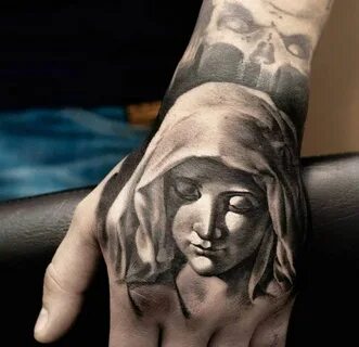 Virgin mary tattoo by Denis Sivak Post 9678 Religious tattoo