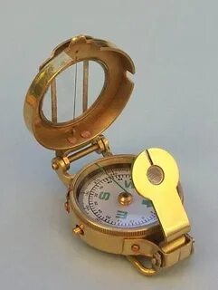 Stanley London Solid Brass Engineering Lensatic Compass can 