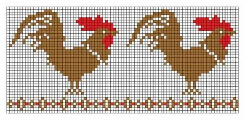 Диалоги Gingham embroidery pattern, Chicken cross stitch, Gi