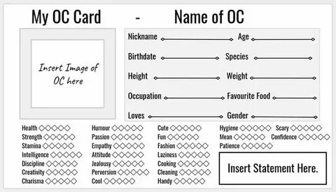 OC Card Template by SleepyBebe on DeviantArt
