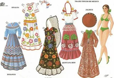 Mexico Paper dolls, Vintage paper dolls, Clothespin dolls
