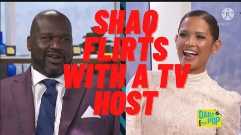 SHAQ HILARIOUSLY FLIRTS WITH TV HOST ROCSI DIAZ #funny #come