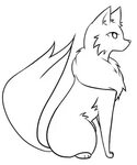 Cute Sitting Cat Drawing Base - spinbackwebdesign