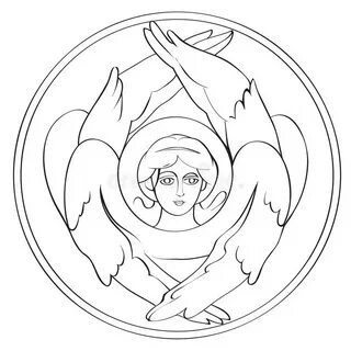 Seraph or Seraphim a Six-Winged Fiery Angel with Six Wings a