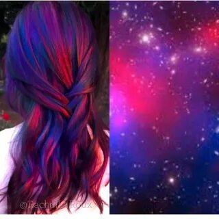 Galactic Sunset inspired hair color design by @rachellaroux1