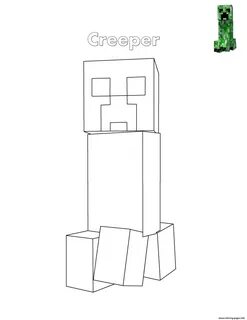 Creeper Printable Coloring Pages