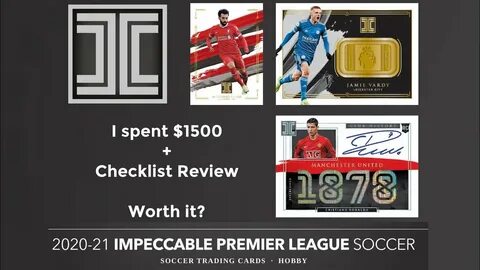 2020/21 Panini Impeccable Premier League Soccer - Checklist,
