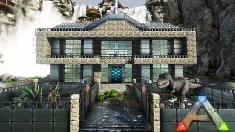 ARK: Ragnarok - Modern Tek Mansion with Dino Pen (Speed Buil