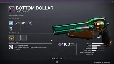How To Get Bottom Dollar Destiny 2