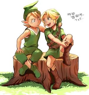 Link and Mido, The Legend of Zelda: Ocarina of Time artwork 