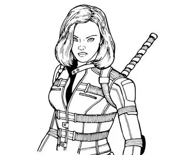 Black Widow Coloring Pages from Marvel.