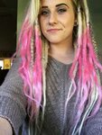 Diggin the pink locs much more than the purple! White dreads