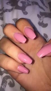 Simple deep pink nails- coffin 👅 🎟 💞 Coffin nails, Uña, Pink