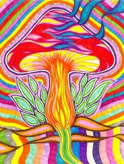 Trippy Mushroom paintings