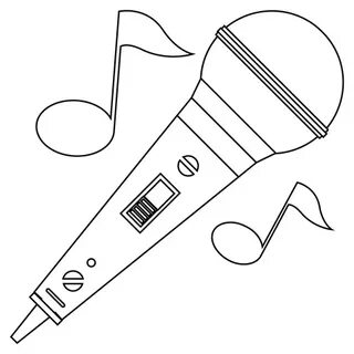 Microphone coloring page Free Printable Coloring Pages