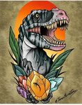 Account Suspended Dinosaur tattoos, Neo traditional tattoo, 