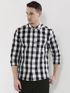 Checkered Tops Black And White