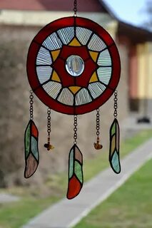 Suncatcher Dreamcatcher Tiffany Mosaic Window Pendant Handma