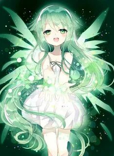 Cute green anime girl Chibi Anime, Anime art, Anime artwork