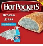 NEW HOT POCKETS Sandwiches Broken Glass Crispy Butteryd Hot 