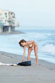 Francesca Eastwood caught topless at the beach in Malibu