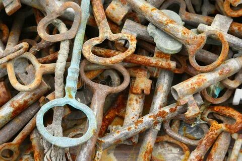 Bunch of old rusty keys stock image. Image of background - 4