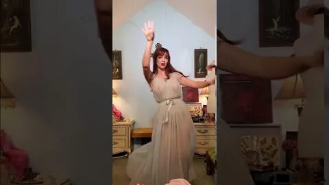 Dainty Rascal Dancing in Vintage Sheer Sexy Pinup Gown - You