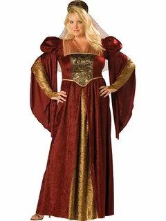 Adult Renaissance Maiden Womens Plus Costume $73.99 The Cost