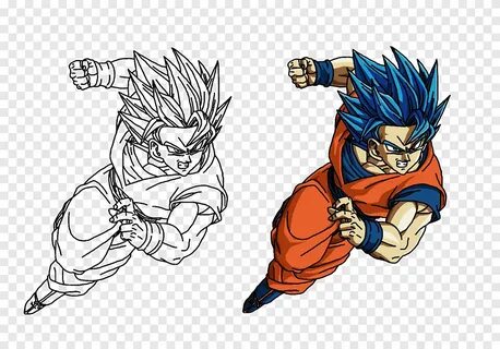 Di luar SSGSS Goku Trace Render Dan Linework, png PNGEgg