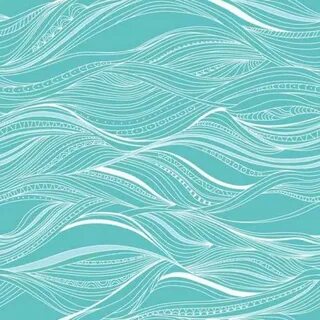 Wall Mural Vector seamless abstract pattern, waves - PIXERS.