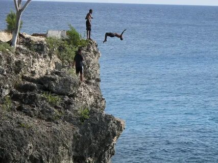 Cliff Diving at Rick's Cafe, Negril, Jamaica Jamaican's of. 